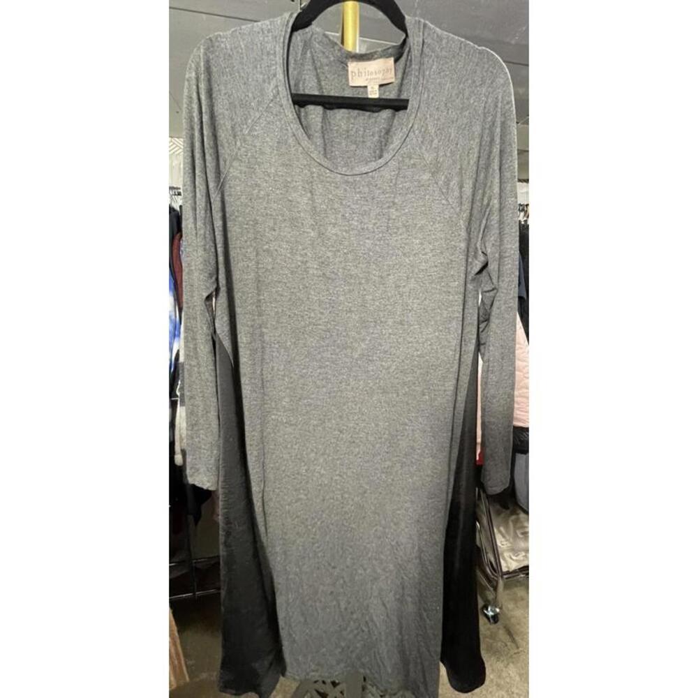 Philosophy Dress Women’s Medium Gray Black Long Sleeve XL